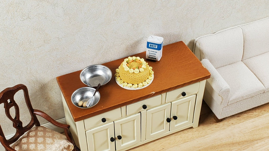 Dollhouse Large Carrot Cake 1:12 Scale Miniature Dessert Food - MiniatureCrush