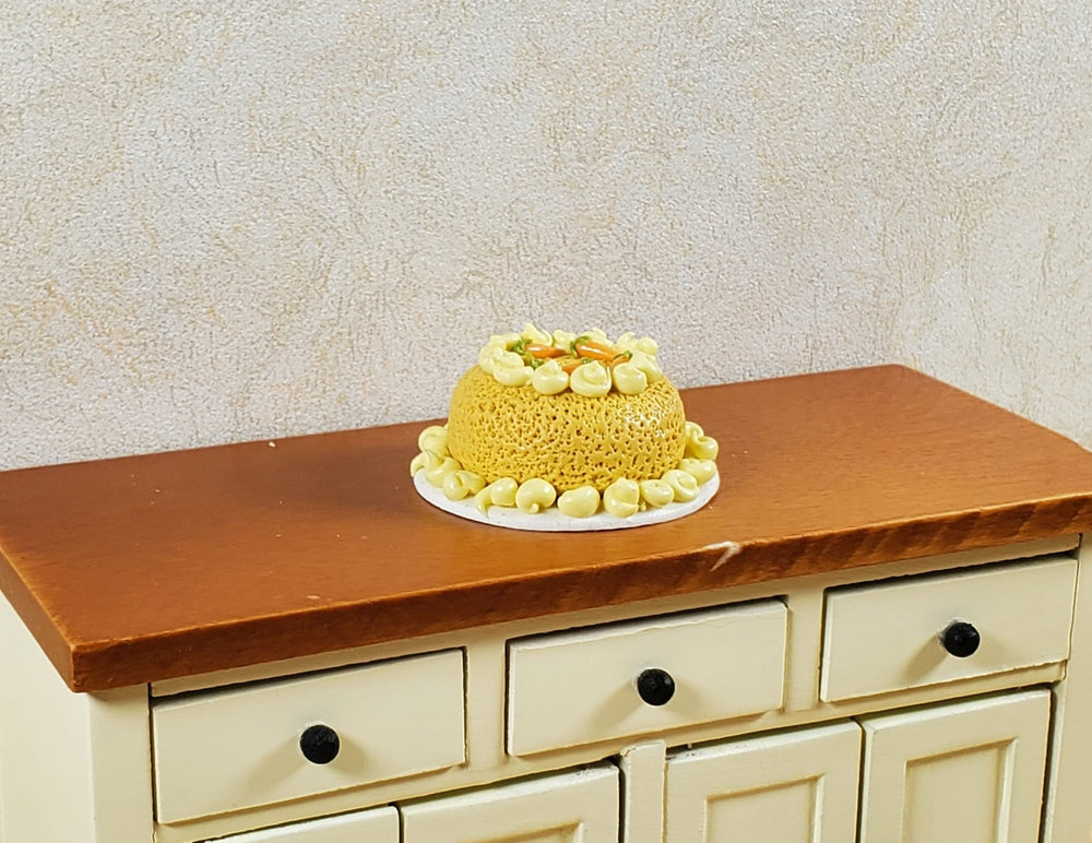 Dollhouse Large Carrot Cake 1:12 Scale Miniature Dessert Food - MiniatureCrush