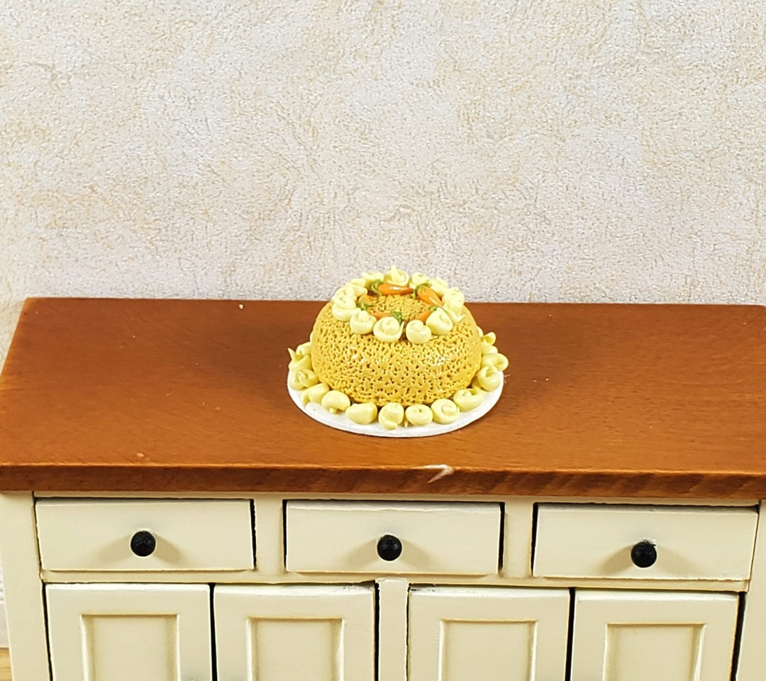 Dollhouse Large Carrot Cake 1:12 Scale Miniature Dessert Food - MiniatureCrush