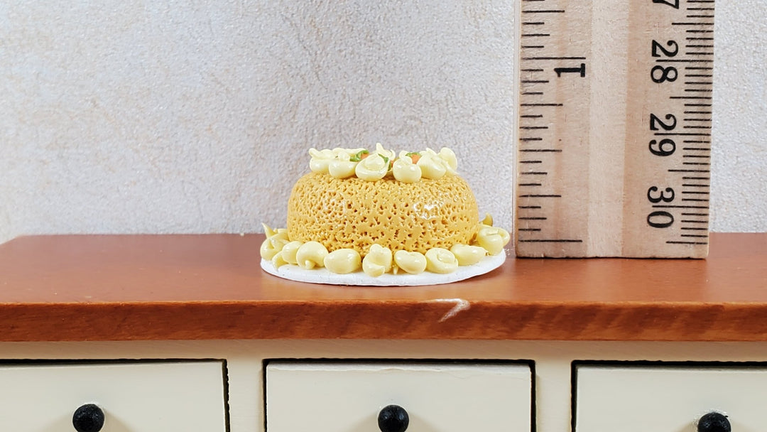 Dollhouse Large Carrot Cake 1:12 Scale Miniature Dessert Food - MiniatureCrush