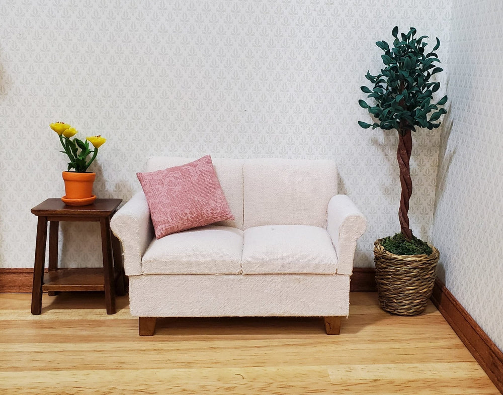 Dollhouse Large Ficus Tree Houseplant in Woven Basket 1:12 Scale Miniature - MiniatureCrush