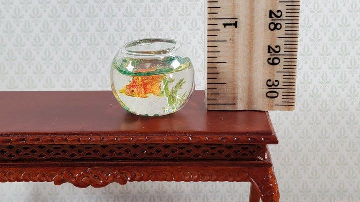 Dollhouse Large Fish Bowl Tank Goldfish 1:12 Scale Miniature Pets G7774GR - Miniature Crush