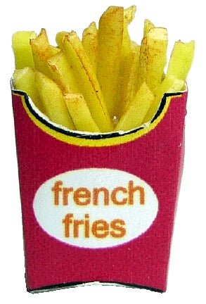 Dollhouse Large French Fries 1:12 Scale Miniature Food Kitchen - MiniatureCrush
