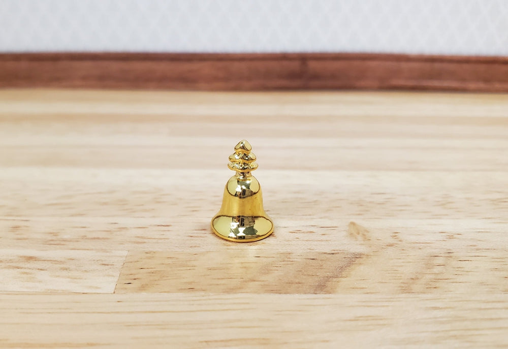 Dollhouse Large Gold Christmas Bell 1:12 Scale Miniature - MiniatureCrush