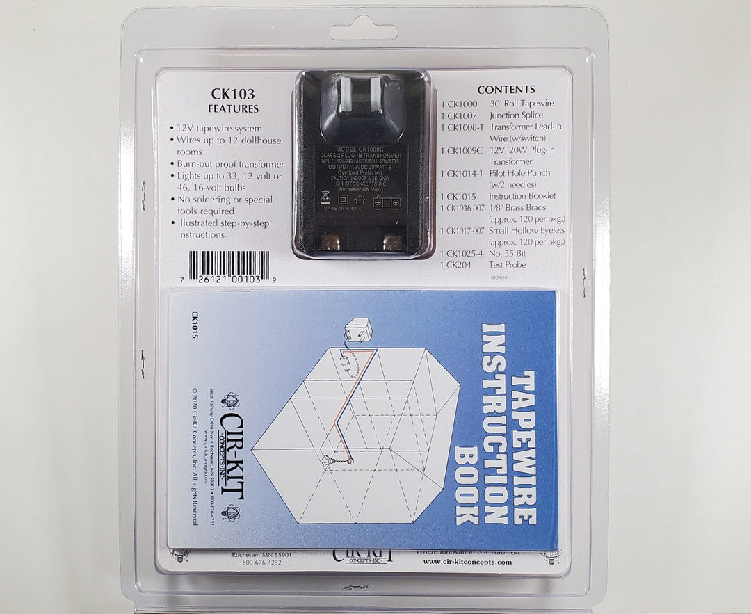 Dollhouse Large House Wiring Kit 33 Bulbs 12 Volt Tape Wire System Cir - Kit Concepts - MiniatureCrush