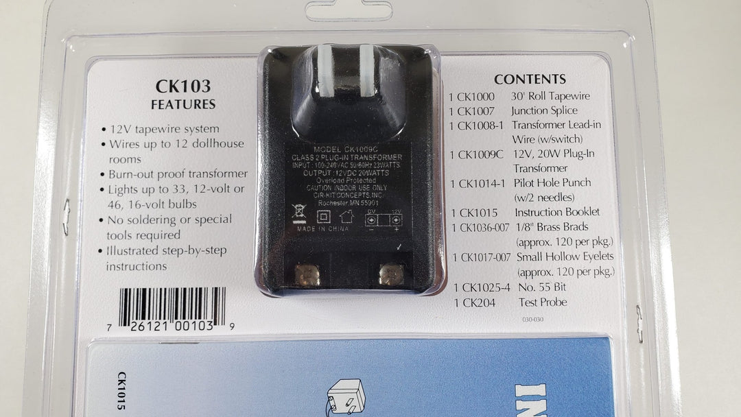 Dollhouse Large House Wiring Kit 33 Bulbs 12 Volt Tape Wire System Cir - Kit Concepts - MiniatureCrush