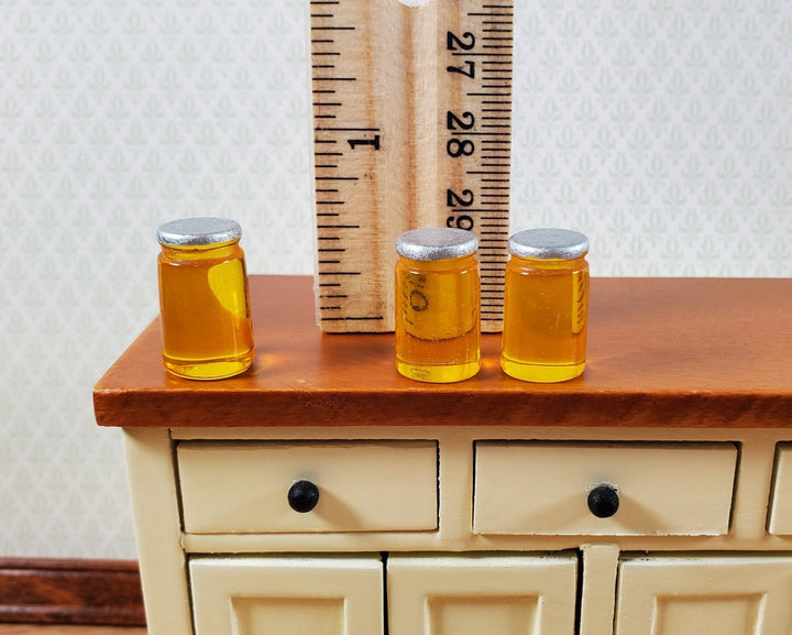 Dollhouse Large Jars of Honey Set of 3 1:12 Scale Miniature Food Groceries Kitchen - Miniature Crush