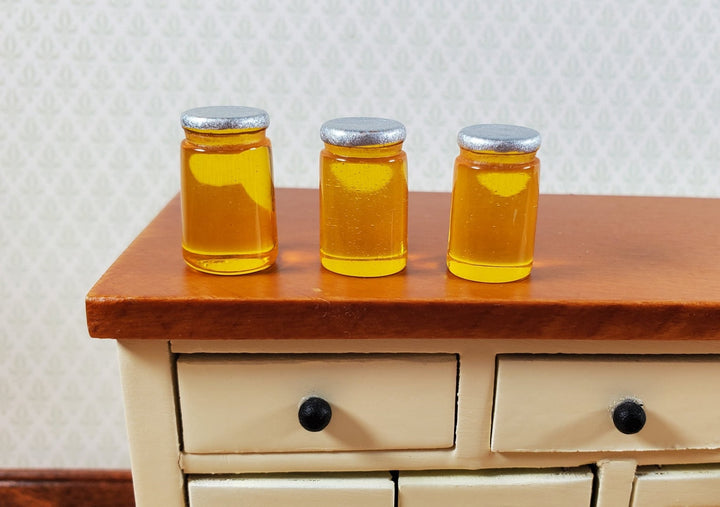 Dollhouse Large Jars of Honey Set of 3 1:12 Scale Miniature Food Groceries Kitchen - Miniature Crush