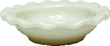 Dollhouse Large Pie Plate Ceramic White 1:12 Scale Miniature Kitchen Accessory - MiniatureCrush