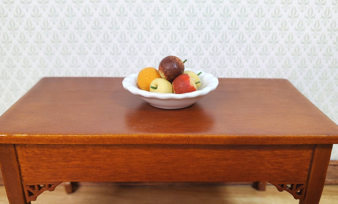Dollhouse Large Pie Plate Ceramic White 1:12 Scale Miniature Kitchen Accessory - MiniatureCrush