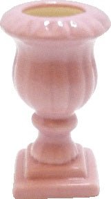 Dollhouse Large Pink Ceramic Urn Planter 1:12 Scale Miniature - MiniatureCrush