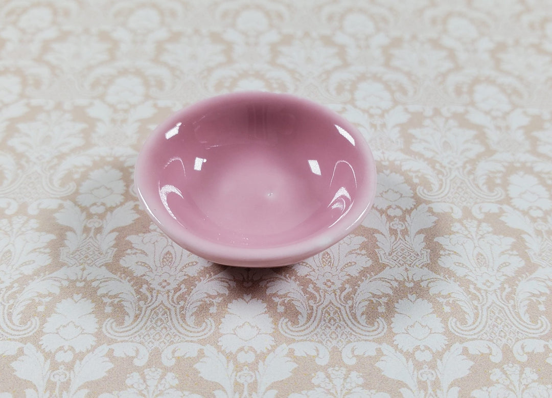 Dollhouse Large Pink Porcelain Bowl 1:12 Scale Miniature - MiniatureCrush