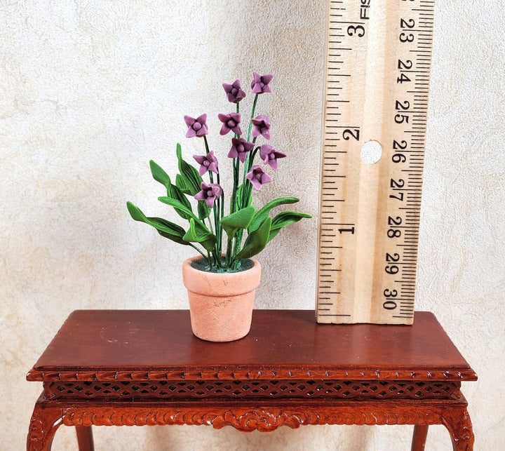 Dollhouse Large Purple Lily of the Valley in Terra Cotta 1:12 Scale Miniature - MiniatureCrush