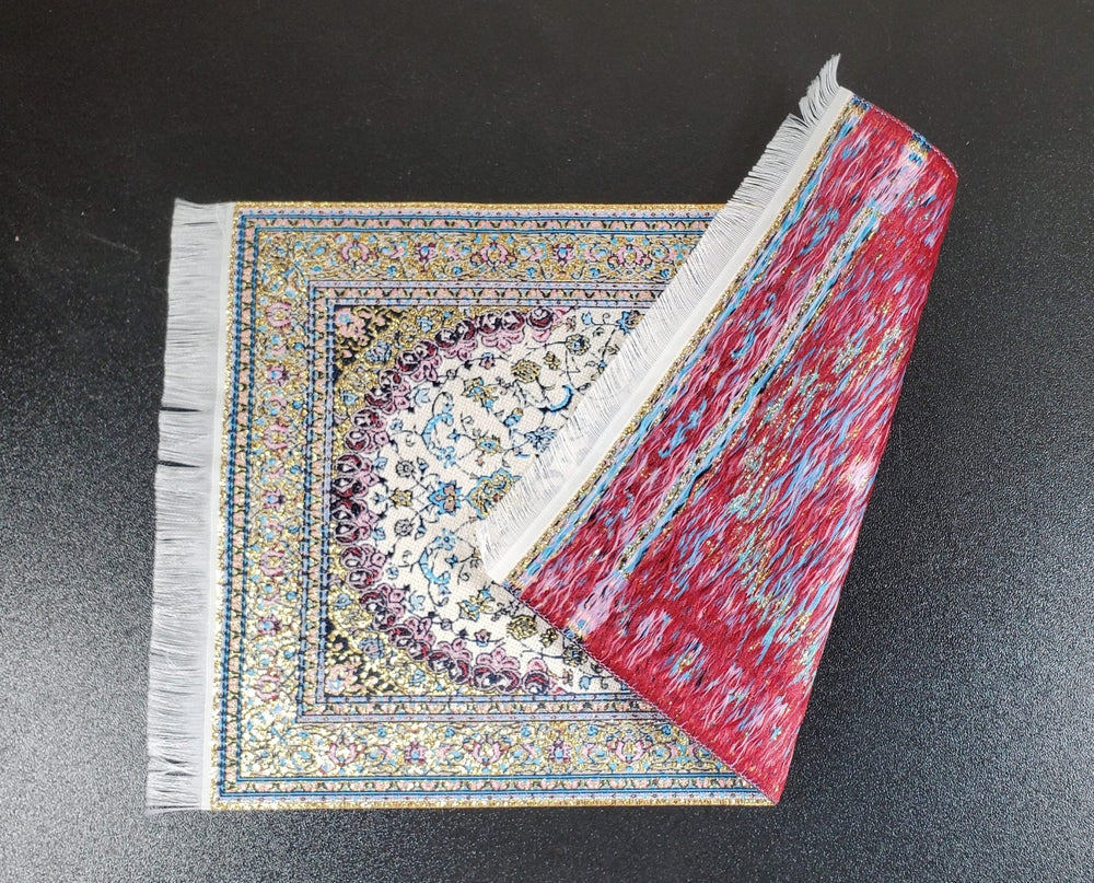 Dollhouse Large Rug Woven Fabric 9 3/4" x 5 7/8" 1:12 Scale Miniature Carpet - MiniatureCrush