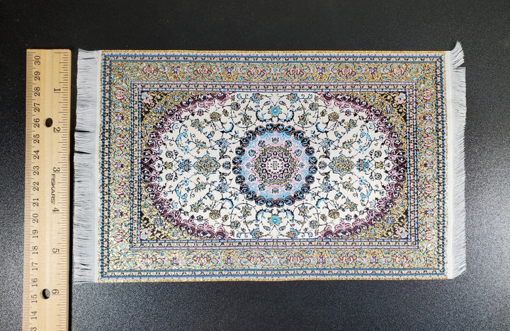 Dollhouse Large Rug Woven Fabric 9 3/4" x 5 7/8" 1:12 Scale Miniature Carpet - MiniatureCrush