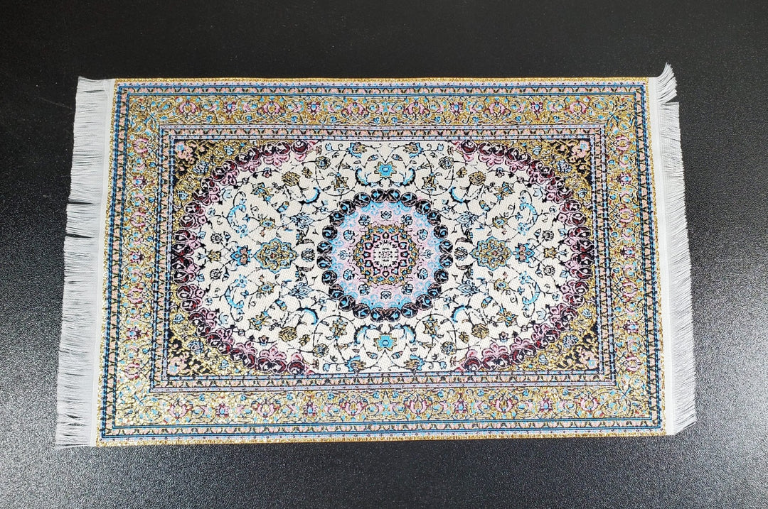 Dollhouse Large Rug Woven Fabric 9 3/4" x 5 7/8" 1:12 Scale Miniature Carpet - MiniatureCrush