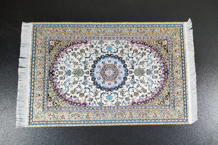 Dollhouse Large Rug Woven Fabric 9 3/4" x 5 7/8" 1:12 Scale Miniature Carpet - MiniatureCrush