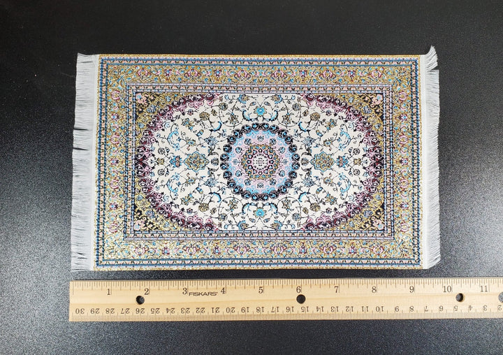 Dollhouse Large Rug Woven Fabric 9 3/4" x 5 7/8" 1:12 Scale Miniature Carpet - MiniatureCrush