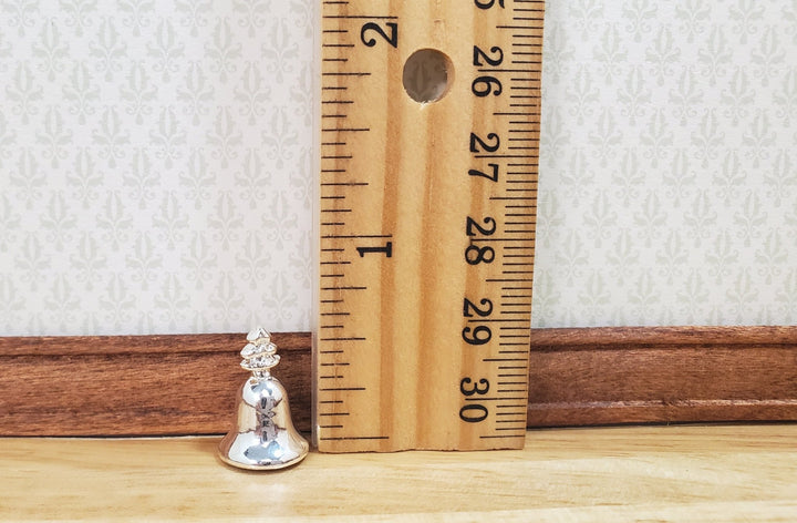 Dollhouse Large Silver Christmas Bell 1:12 Scale Miniature - MiniatureCrush