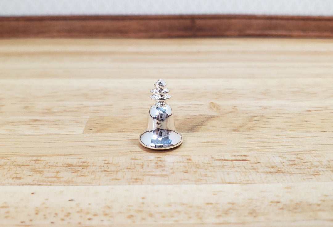 Dollhouse Large Silver Christmas Bell 1:12 Scale Miniature - MiniatureCrush