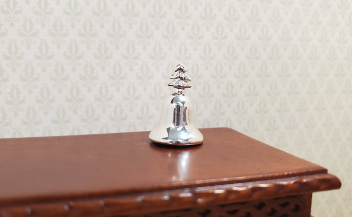 Dollhouse Large Silver Christmas Bell 1:12 Scale Miniature - MiniatureCrush