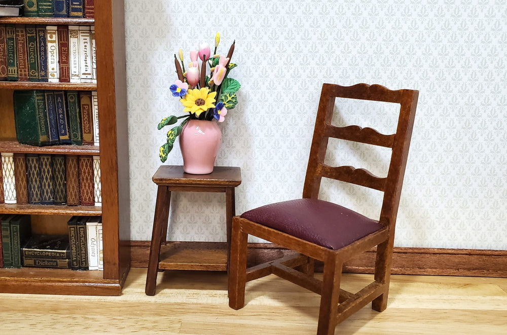 Dollhouse Large Vase of Flowers White Roses Calla Lilies 1:12 Scale Miniature - MiniatureCrush