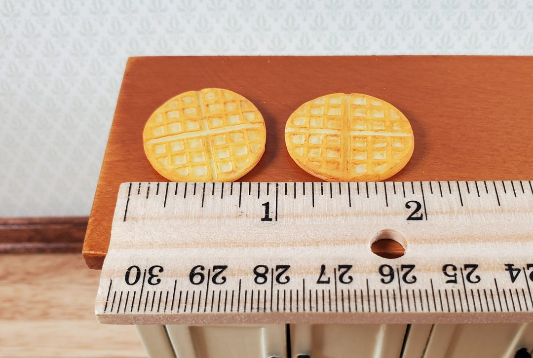 Dollhouse Large Waffles Set of 2 1:12 Scale 1" Miniature Food Kitchen Groceries - Miniature Crush