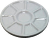 Dollhouse Large White Ceramic Divided Platter 1:12 Scale Miniature