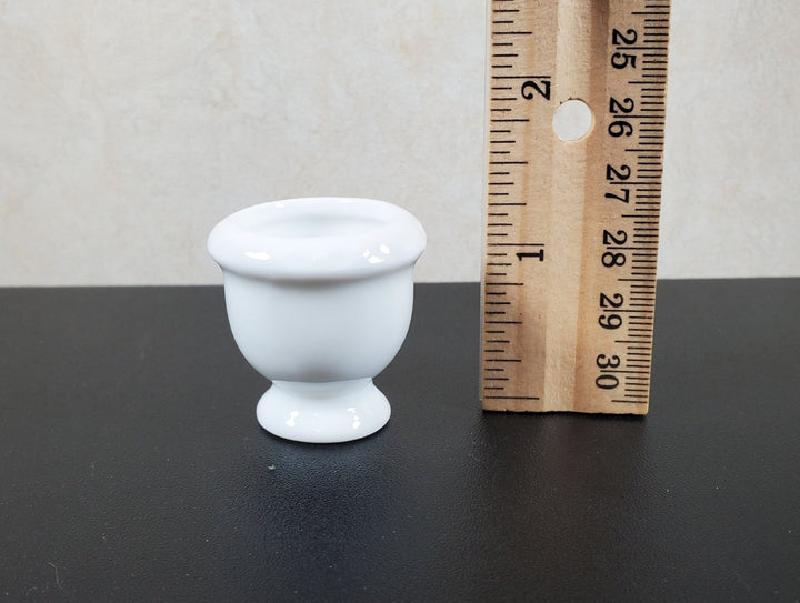 Dollhouse Large White Ceramic Urn Planter 1:12 Scale Miniature - MiniatureCrush