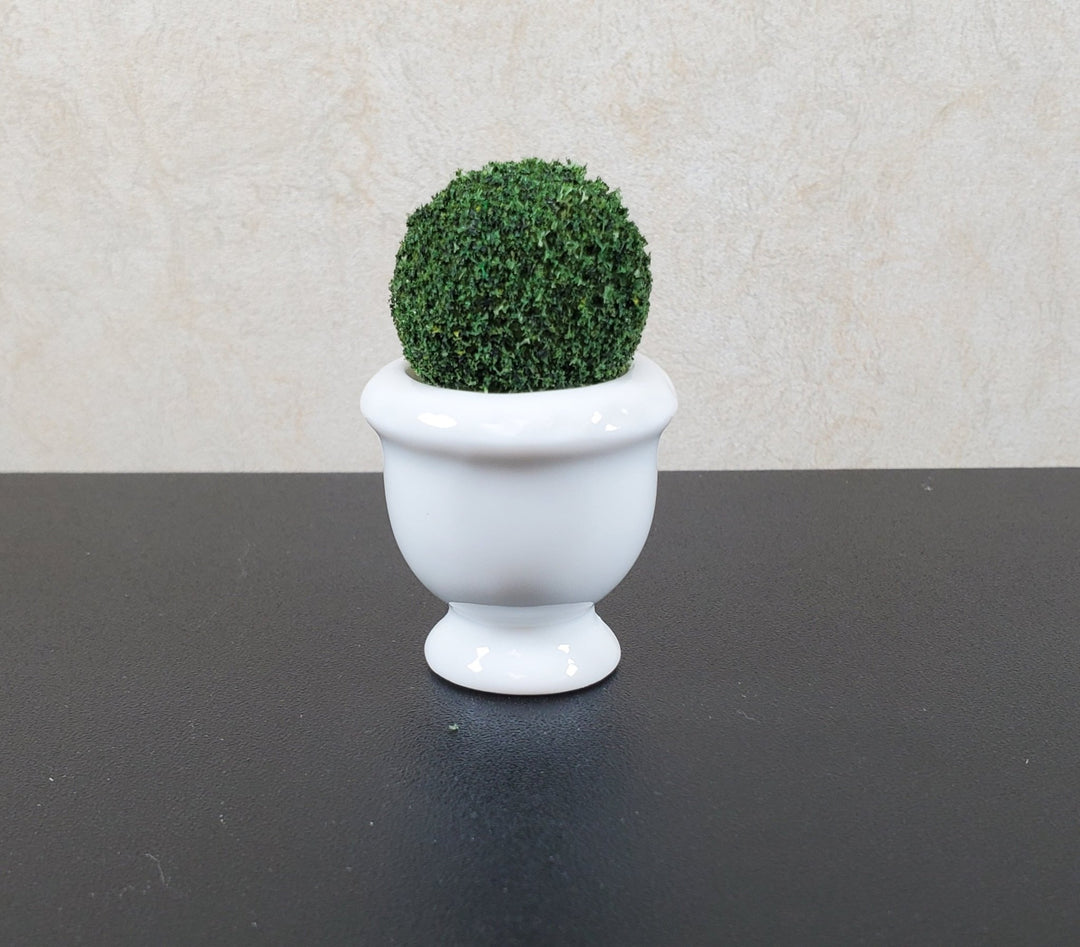 Dollhouse Large White Ceramic Urn Planter 1:12 Scale Miniature - MiniatureCrush