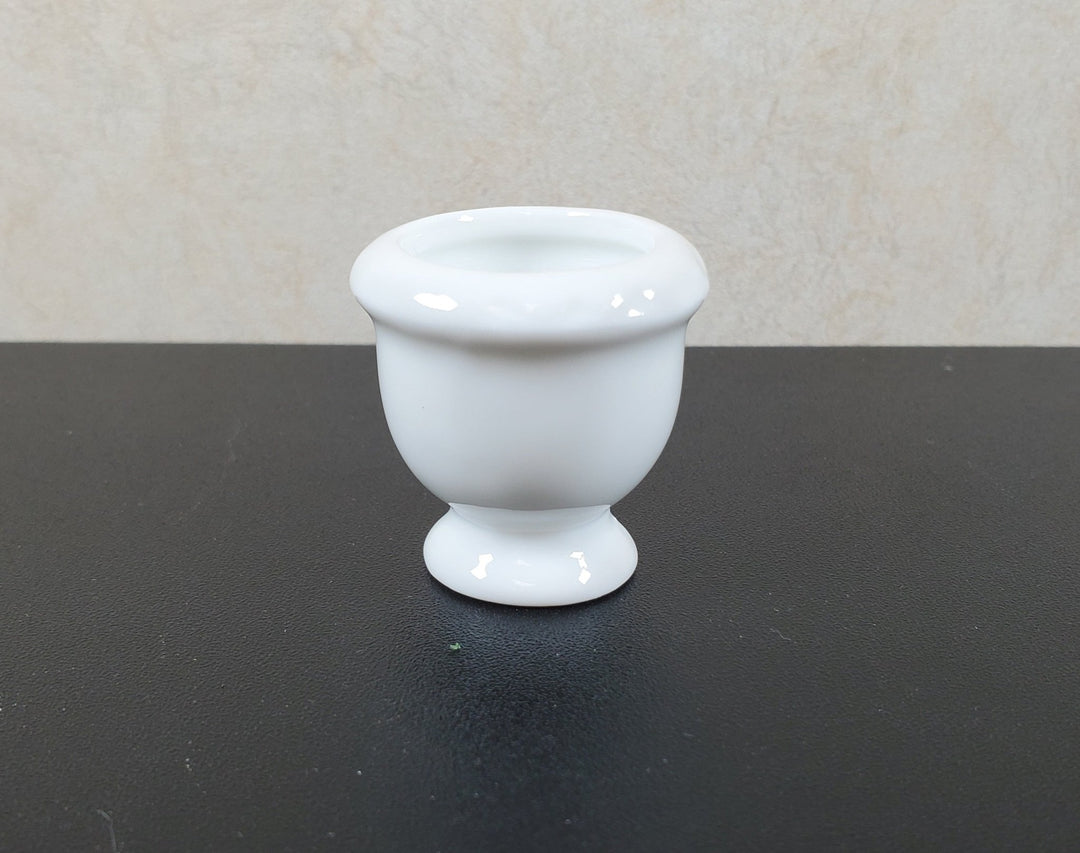 Dollhouse Large White Ceramic Urn Planter 1:12 Scale Miniature - MiniatureCrush