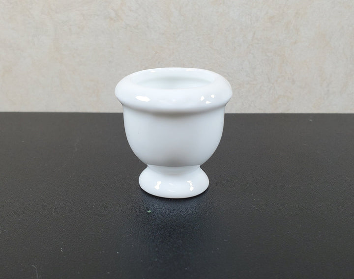 Dollhouse Large White Ceramic Urn Planter 1:12 Scale Miniature - MiniatureCrush