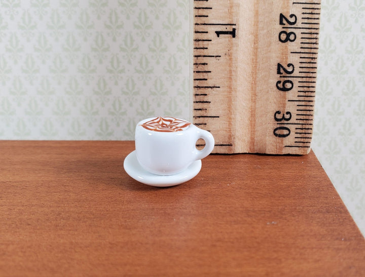 Dollhouse Latte Espresso Coffee in Ceramic Mug 1:12 Scale Miniature - MiniatureCrush