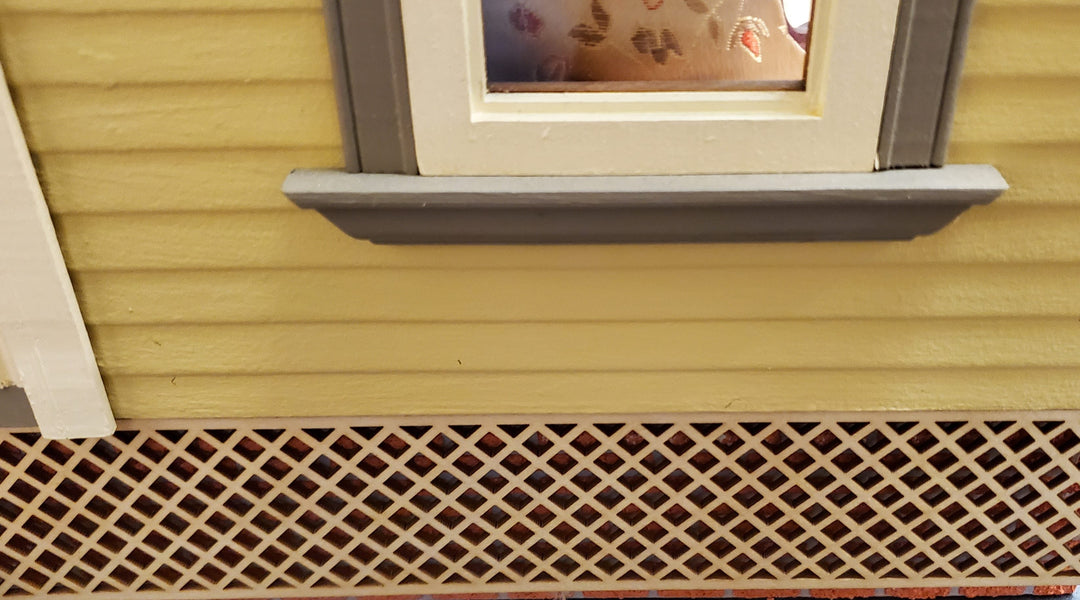 Dollhouse Lattice Decoration Exterior Architectural Detail 1:12 Scale Miniature - MiniatureCrush