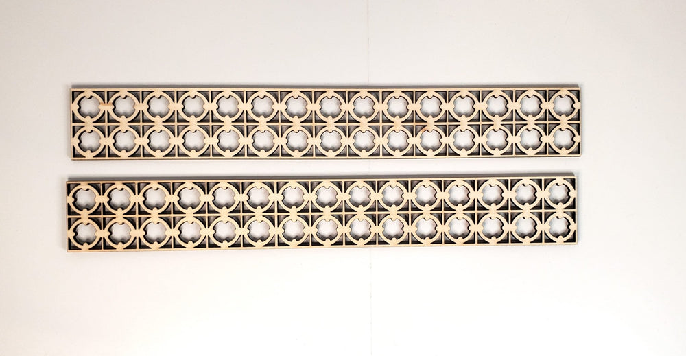 Dollhouse Lattice Decoration for Porches Interior Exterior Architectural Detail - Miniature Crush