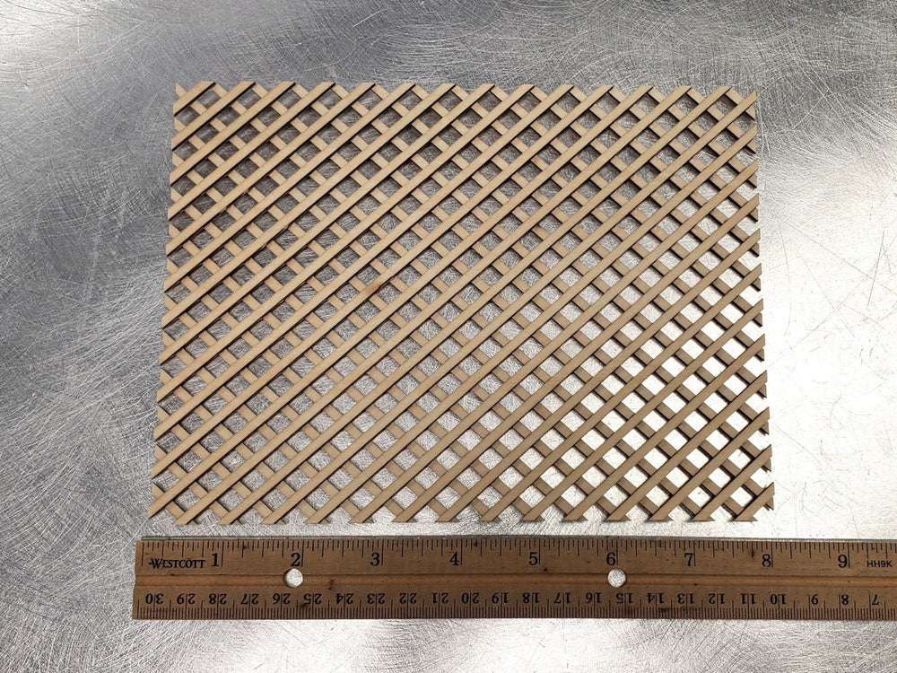 Dollhouse Lattice Panel 8x6 Garden Decorative Wood 1:12 Scale Miniature - MiniatureCrush