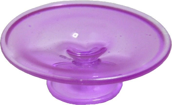 Dollhouse Lavender Glass Cake Plate Large 1:12 Scale Miniature Kitchen - MiniatureCrush