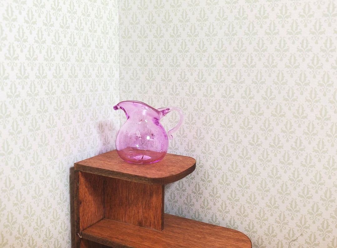 Dollhouse Lavender Glass Flared Pitcher 1:12 Scale Miniature Kitchen Decoration - MiniatureCrush