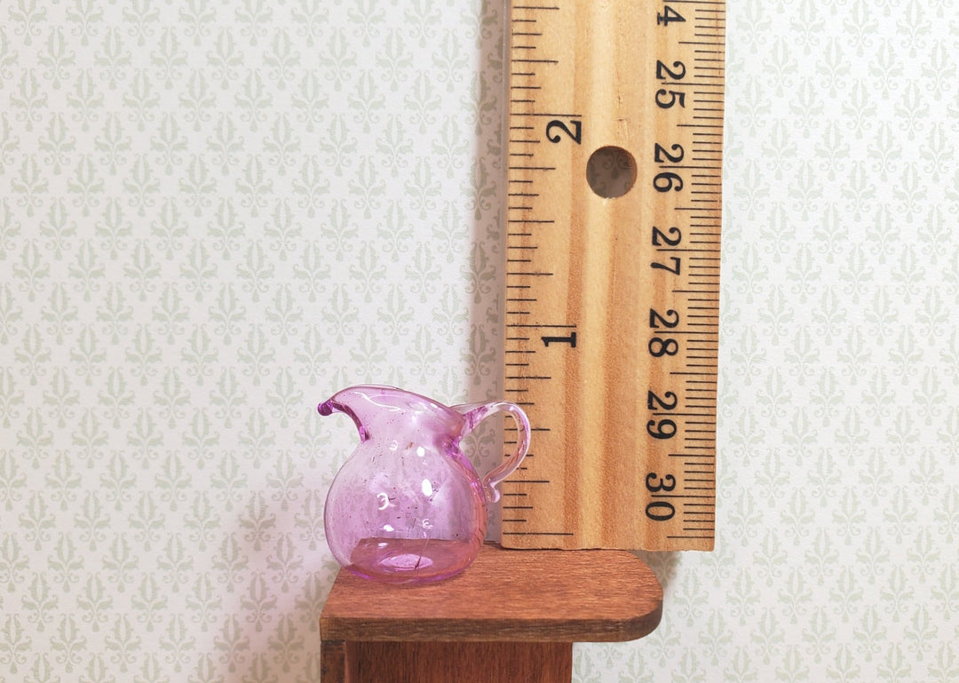 Dollhouse Lavender Glass Flared Pitcher 1:12 Scale Miniature Kitchen Decoration - MiniatureCrush
