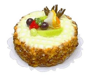 Dollhouse Lemon Cake with Lattice Design 1:12 Scale Miniature Dessert - MiniatureCrush