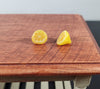 Dollhouse Lemon Halves 2 Pieces 1:12 Scale Miniature Food Handmade