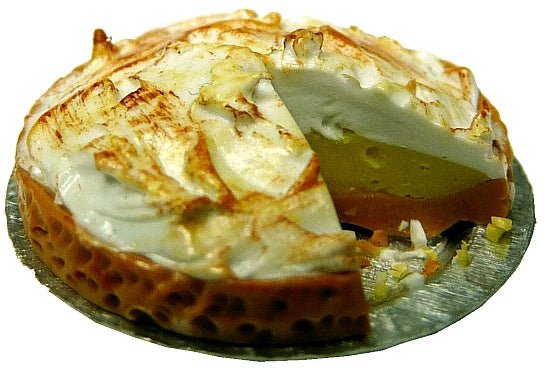 Dollhouse Lemon Meringue Pie Slice Cut Out 1:12 Scale Miniature Food Dessert - MiniatureCrush