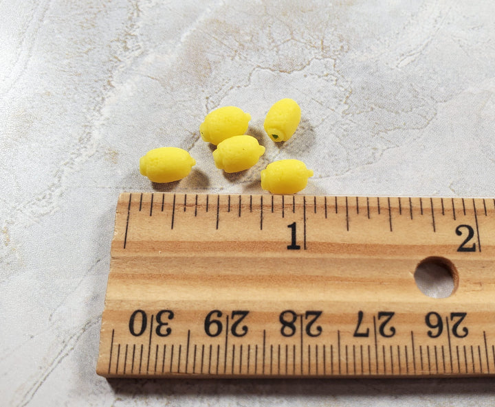 Dollhouse Lemons Yellow Set of 5 1:12 Scale Miniatures Kitchen Food - MiniatureCrush