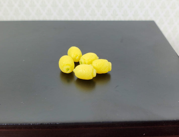 Dollhouse Lemons Yellow Set of 5 1:12 Scale Miniatures Kitchen Food - MiniatureCrush