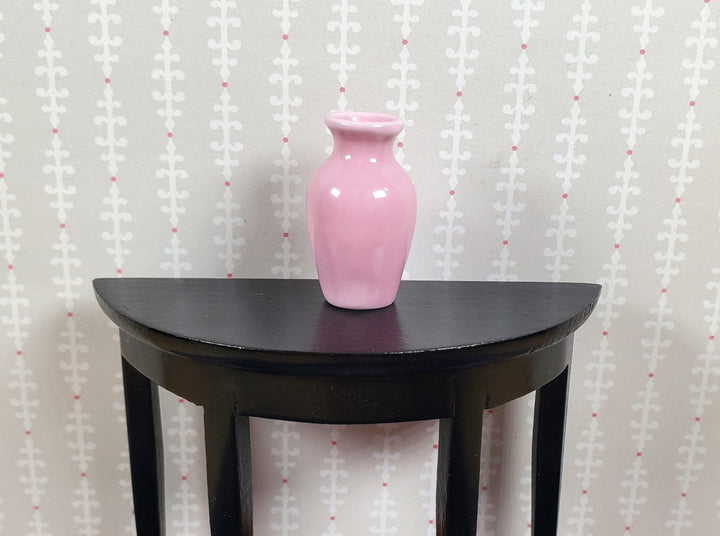 Dollhouse Light Pink Glazed Ceramic Vase 1:12 Scale Miniature - MiniatureCrush