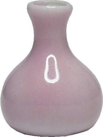 Dollhouse Light Pink Glazed Ceramic Vase 1:12 Scale Miniature - MiniatureCrush