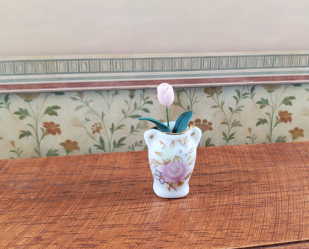 Dollhouse Light Pink Tulips Loose Bouquet One Dozen 1:12 Scale Miniature - MiniatureCrush