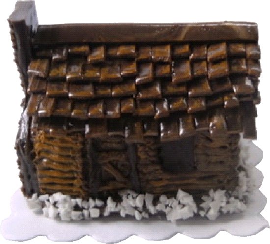 Dollhouse Log Cabin Chocolate House 1:12 Scale Miniatures Treat Food Bakery - MiniatureCrush