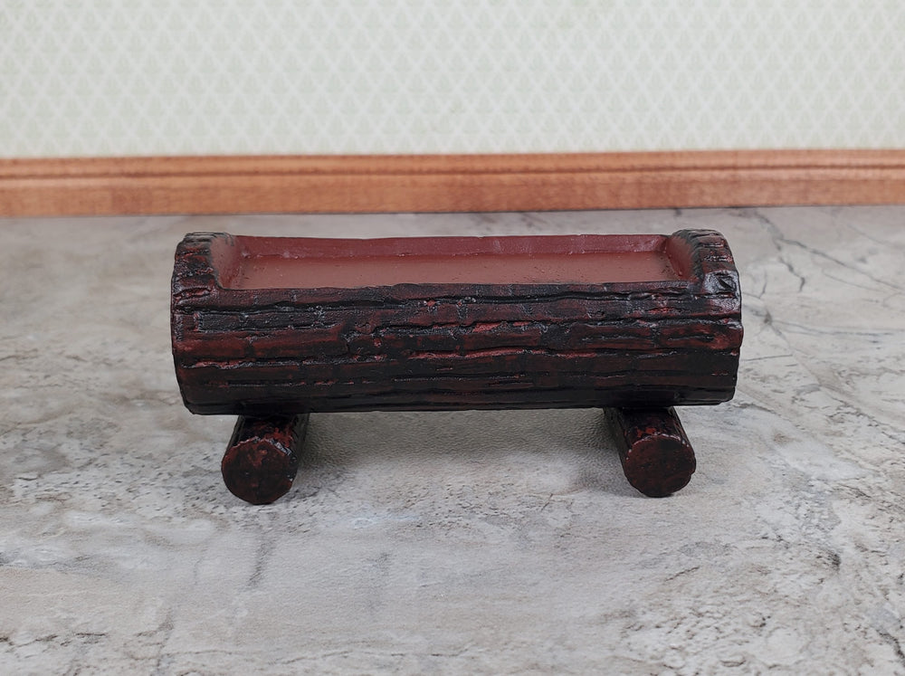 Dollhouse Log Planter Stand Ceramic 1:12 Scale Miniature Garden Flowers Plants - MiniatureCrush