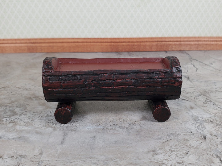 Dollhouse Log Planter Stand Ceramic 1:12 Scale Miniature Garden Flowers Plants - MiniatureCrush